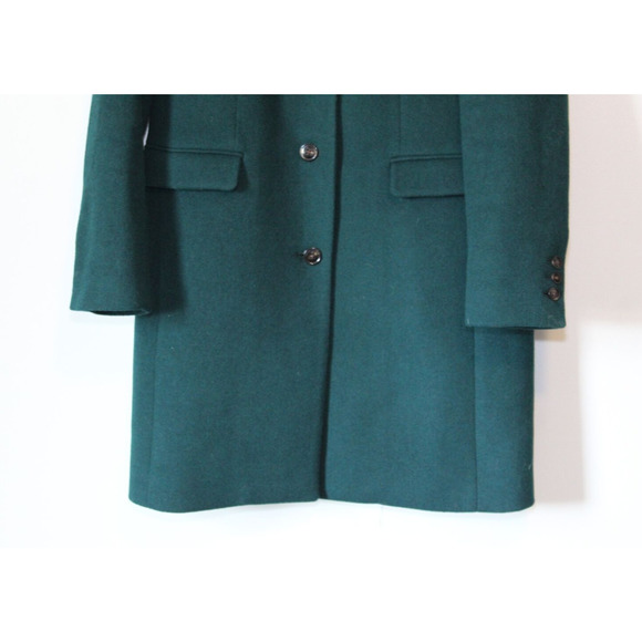 J. Crew Long Wool Blend Topcoat Dark Green E6228 Women's Size 6 H14099 - Picture 4 of 11